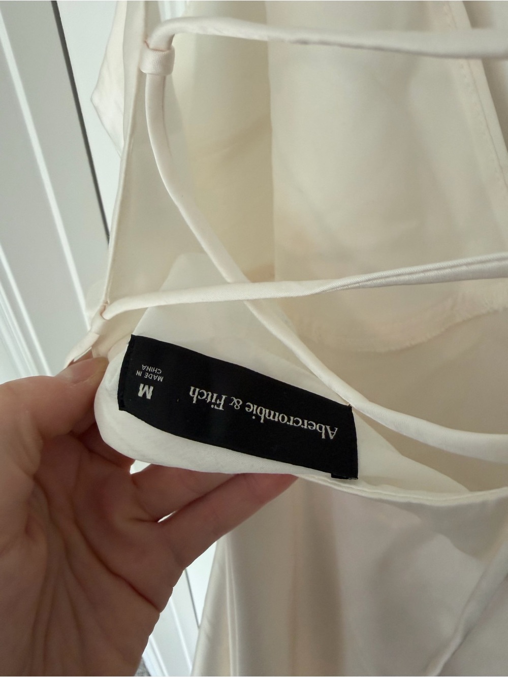 Abercrombie & Fitch Cream Slip Dress with Spaghetti Straps - Picture 3 of 3